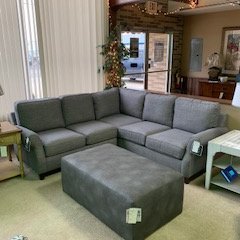 In-stock sectional offered at Rufeners Furniture in Rittman, OH