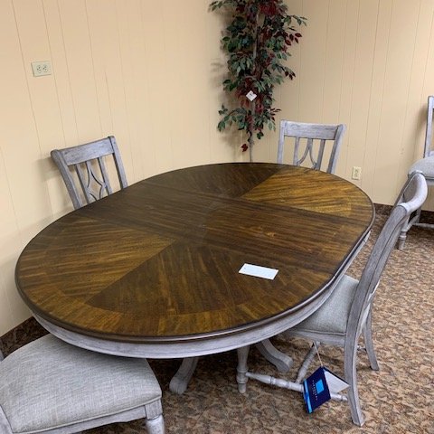 Dining table from Rufeners Furniture in Rittman, Ohio.